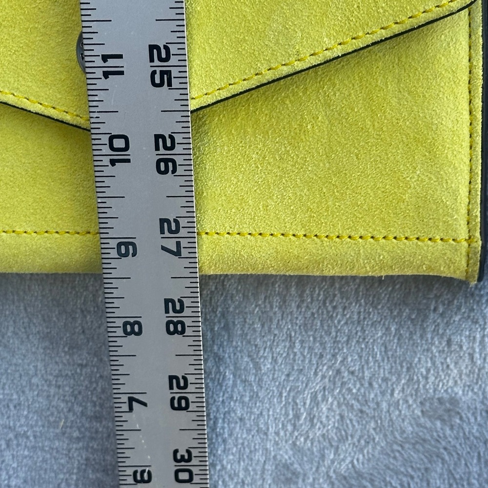 Rag & Bone Highlighter Yellow Atlas Crossbody Leather Bag Wallet Chain Strap 8" - Picture 7 of 16